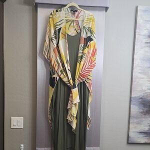 Forever 21 Multicolor Tropical Print Kimono